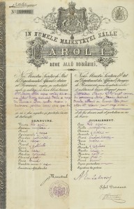Pasaport romanesc din 1893