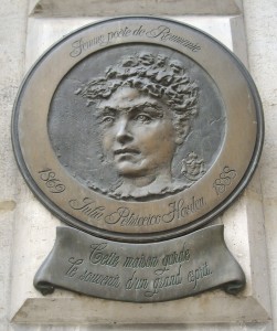 Placa ”Iulia Hasdeu” din Paris