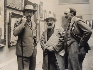 NPG x20684; Augustus John; Constantin Brancusi; Frank Owen Dobson by Unknown photographer