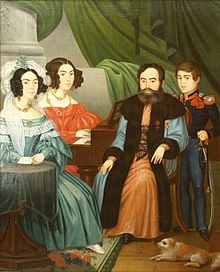 Părinții lui Vasile Alecsandri alături de fratele și sora poetului